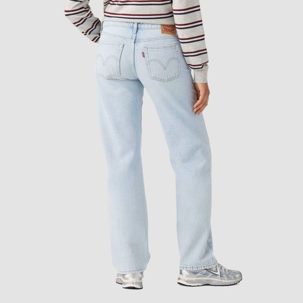 Levi's Women's Superlow Straight Baggy Jeans Light Blue Denim 29